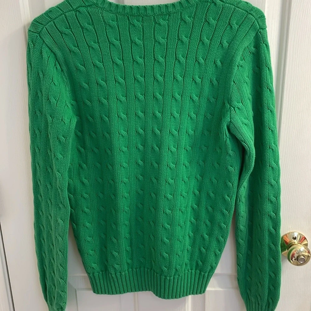Ralph Lauren Green V-Neck Sweater ☘️ - Picture 13 of 16